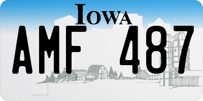 IA license plate AMF487