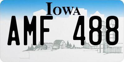 IA license plate AMF488