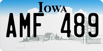IA license plate AMF489