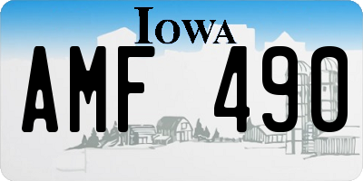 IA license plate AMF490
