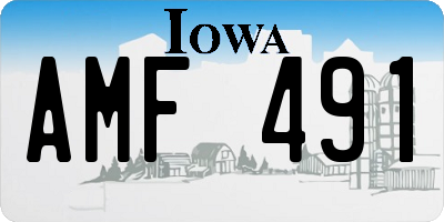 IA license plate AMF491