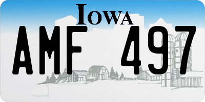 IA license plate AMF497