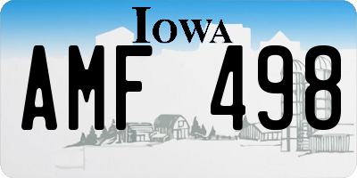 IA license plate AMF498