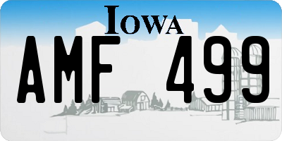 IA license plate AMF499