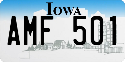IA license plate AMF501