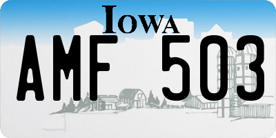 IA license plate AMF503