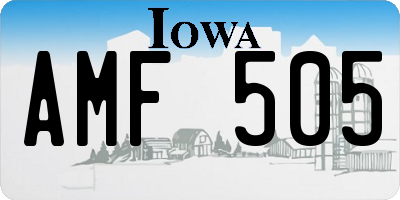 IA license plate AMF505