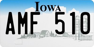 IA license plate AMF510