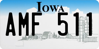 IA license plate AMF511