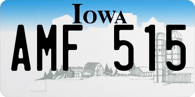 IA license plate AMF515