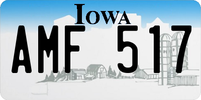 IA license plate AMF517