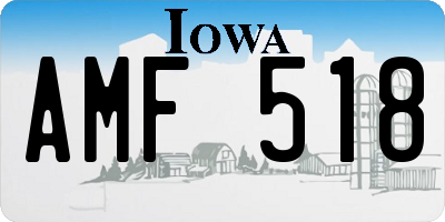 IA license plate AMF518