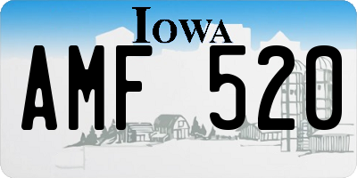 IA license plate AMF520
