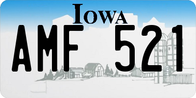 IA license plate AMF521