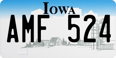 IA license plate AMF524