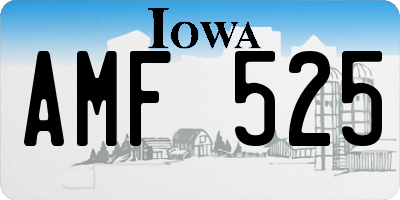 IA license plate AMF525