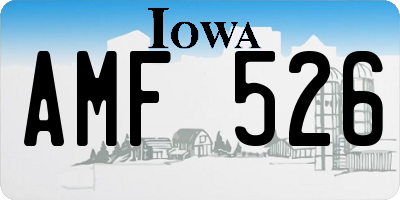 IA license plate AMF526