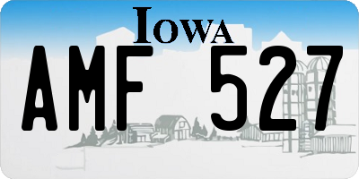 IA license plate AMF527