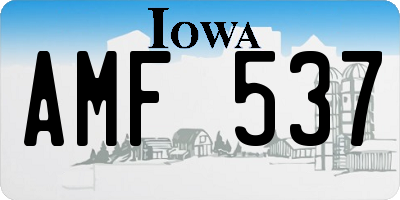 IA license plate AMF537