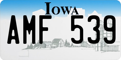 IA license plate AMF539