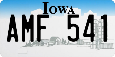 IA license plate AMF541
