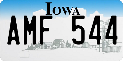 IA license plate AMF544