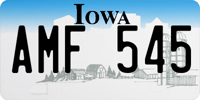 IA license plate AMF545
