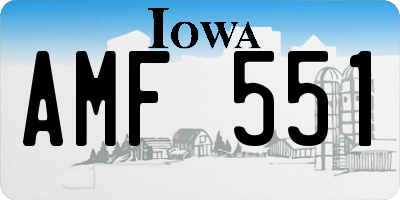 IA license plate AMF551