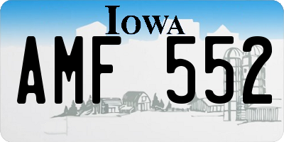 IA license plate AMF552