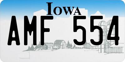 IA license plate AMF554