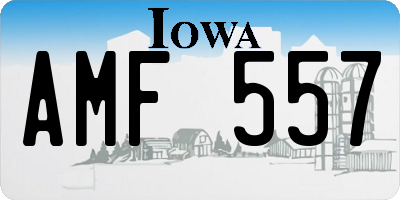 IA license plate AMF557