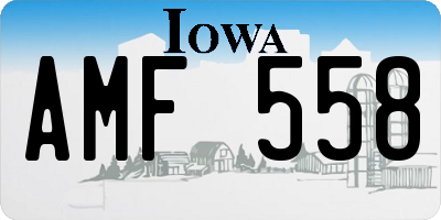 IA license plate AMF558