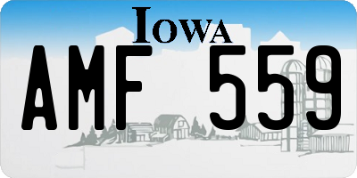 IA license plate AMF559