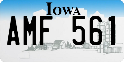 IA license plate AMF561