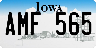 IA license plate AMF565