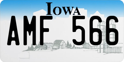 IA license plate AMF566