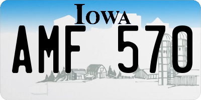IA license plate AMF570