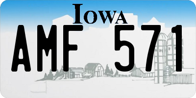IA license plate AMF571