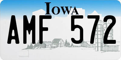 IA license plate AMF572