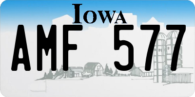 IA license plate AMF577