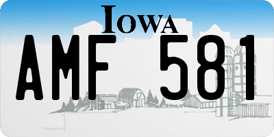 IA license plate AMF581