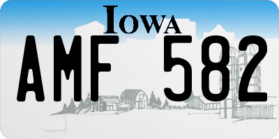 IA license plate AMF582