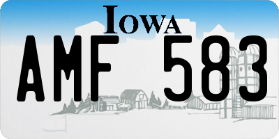 IA license plate AMF583