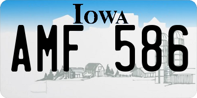 IA license plate AMF586