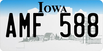 IA license plate AMF588