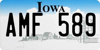 IA license plate AMF589