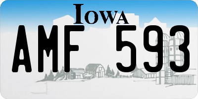 IA license plate AMF593