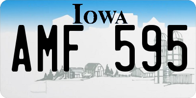 IA license plate AMF595
