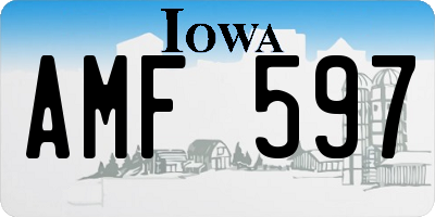 IA license plate AMF597