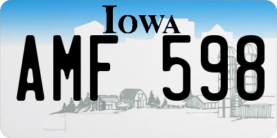 IA license plate AMF598